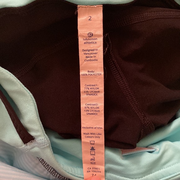 Lululemon Run: Speed Squad Skirt size 2 shorts 
Tonka Stripe Angle Blue black - Picture 12 of 16